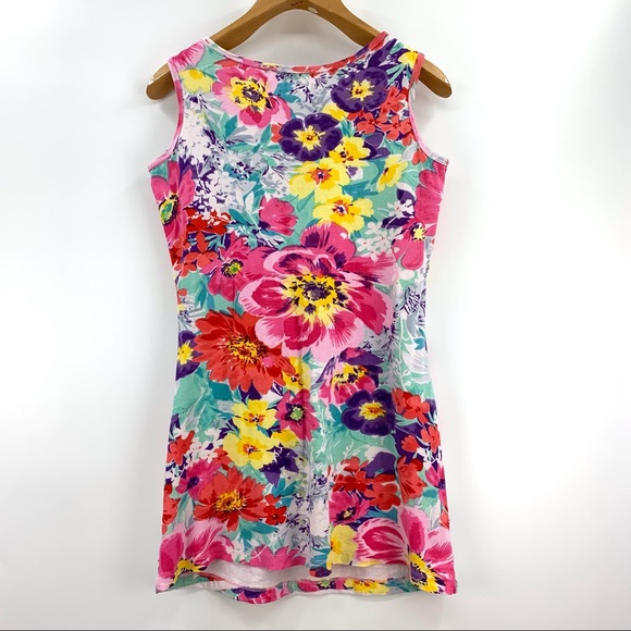 Orange Fashion Village Floral Patterned Cotton Longer Tank, Small - Picture 13 of 16